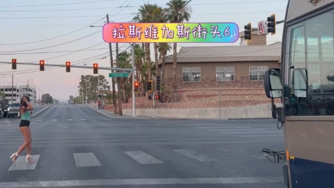 捷克街头-棕色卷发的飞机场眼镜娘球队经理